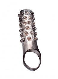 Дымчатая насадка на пенис с выпуклостями - 11 см. - Sex Expert - в Рязани купить с доставкой