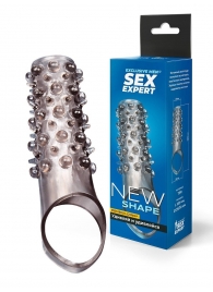 Дымчатая насадка на пенис с шипами и выпуклостями - 12 см. - Sex Expert - в Рязани купить с доставкой