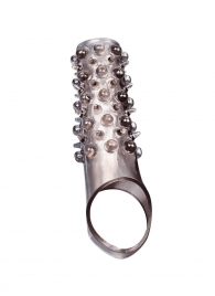 Дымчатая насадка на пенис с шипами и выпуклостями - 12 см. - Sex Expert - в Рязани купить с доставкой