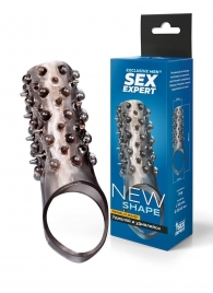 Дымчатая насадка на пенис с шипами и выпуклостями - 12,5 см. - Sex Expert - в Рязани купить с доставкой