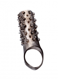 Дымчатая насадка на пенис с шипами и выпуклостями - 12,5 см. - Sex Expert - в Рязани купить с доставкой