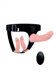 Женский страпон с 3 насадками и вибрацией - Erowoman-Eroman - купить с доставкой в Рязани