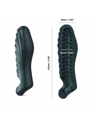 Серая силиконовая насадка на пенис с подхватом Manwan Ryzer - Manwan - в Рязани купить с доставкой