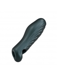 Серая силиконовая насадка на пенис с подхватом Manwan Ryzer - Manwan - в Рязани купить с доставкой