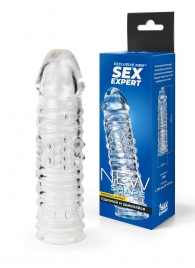 Прозрачная закрытая насадка на пенис - 17 см. - Sex Expert - в Рязани купить с доставкой
