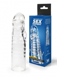 Прозрачная закрытая насадка на член - 15 см. - Sex Expert - в Рязани купить с доставкой