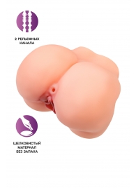 Реалистичный мастурбатор в форме попки с 2 любовными входами - No Name - в Рязани купить с доставкой