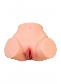 Телесный реалистичный мастурбатор-полуторс с 2 любовными входами - No Name - в Рязани купить с доставкой