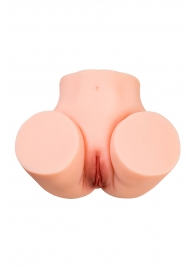 Телесный мастурбатор в форме попки с 2 любовными входами - No Name - в Рязани купить с доставкой