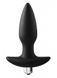 Черная анальная вибропробка FantASStic Vibrating Plug - 14 см. - Dream Toys