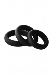 Набор из 3 черных эрекционных колец Smooth Silicone Cockring Pack - Dream Toys - в Рязани купить с доставкой
