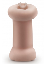 Телесный люминесцентный двусторонний мастурбатор Tasha - Blush Novelties - в Рязани купить с доставкой