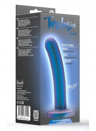 Синяя насадка с гладкой поверхностью Surrender 5.75 Inch Intermediate Pegging Dildo - 14,6 см. - Blush Novelties - купить с доставкой в Рязани