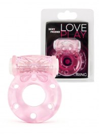 Розовое эрекционное виброкольцо с бабочкой - 1137 - в Рязани купить с доставкой