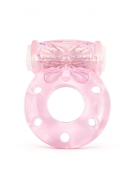 Розовое эрекционное виброкольцо с бабочкой - 1137 - в Рязани купить с доставкой