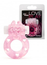 Розовое эрекционное виброкольцо в форме зайчика - 1137 - в Рязани купить с доставкой