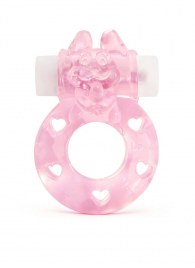 Розовое эрекционное виброкольцо в форме зайчика - 1137 - в Рязани купить с доставкой