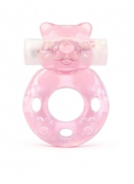 Розовое эрекционное виброкольцо в форме мишки - 1137 - в Рязани купить с доставкой