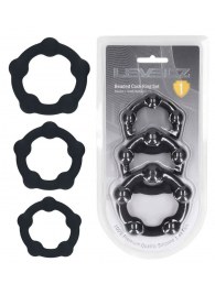 Набор из 3 эрекционных колец Beaded Silicone Cockring Set - Shots Media BV - в Рязани купить с доставкой