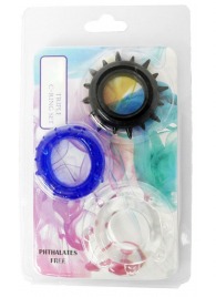 Набор из 3 эрекционных колец разного цвета и рельефа - Boys of Toys - в Рязани купить с доставкой