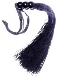 Черная силиконовая плетка - 25,4 см. - Boys of Toys - купить с доставкой в Рязани