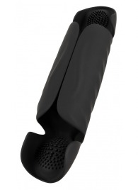 Черный вибромастурбатор с трехточечной стимуляцией Penis Trainer with 3 Point Stimulation - Orion - в Рязани купить с доставкой