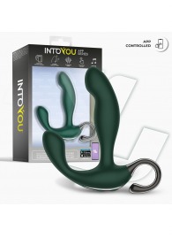 Зеленый вибромассажёр простаты Greeny - 12,8 см. - Intoyou - в Рязани купить с доставкой