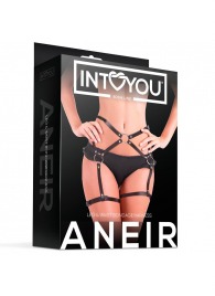 Черные стрепы на бёдра Aneir - Intoyou - купить с доставкой в Рязани