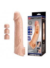 Телесный фаллоудлинитель с подхватом мошонки Silas - 26 см. - Baile - в Рязани купить с доставкой