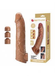 Карамельный фаллоудлинитель с подхватом мошонки Silas - 26 см. - Baile - в Рязани купить с доставкой