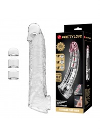 Прозрачный фаллоудлинитель с подхватом мошонки Silas - 26 см. - Baile - в Рязани купить с доставкой