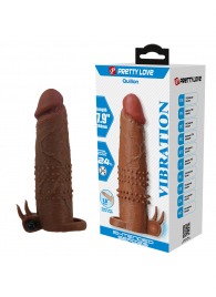 Коричневая насадка на пенис Quillon - 20 см. - Baile - в Рязани купить с доставкой