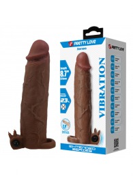 Коричневая насадка на пенис Xerxes - 22 см. - Baile - в Рязани купить с доставкой