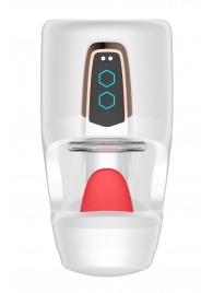 Белый мастурбатор с язычком и возвратно-поступательными движениями - Secwell - в Рязани купить с доставкой