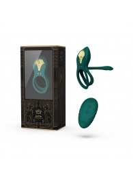 Зеленое эрекционное виброкольцо Bayek с пультом ДУ - Zalo - в Рязани купить с доставкой