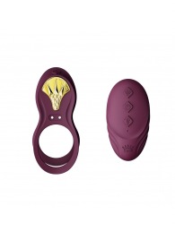Фиолетовое эрекционное виброкольцо Bayek с пультом ДУ - Zalo - в Рязани купить с доставкой