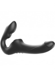 Черный безремневой страпон с 3 моторами - Ibiza - купить с доставкой в Рязани