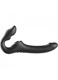 Черный безремневой страпон с 3 моторами - Ibiza - купить с доставкой в Рязани