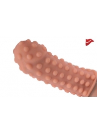 Насадка на фаллос с бугорками по поверхности - 14,7 см. - KOKOS - в Рязани купить с доставкой