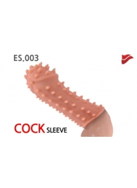 Насадка на фаллос с шипами и бугорками - 14,7 см. - KOKOS - в Рязани купить с доставкой