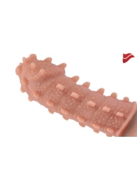 Насадка на фаллос с шипами и продолговатыми бугорками - 14,7 см. - KOKOS - в Рязани купить с доставкой