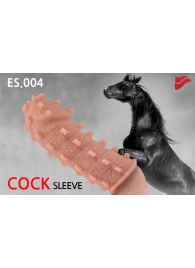 Насадка на фаллос с шипами и продолговатыми бугорками - 14,7 см. - KOKOS - в Рязани купить с доставкой