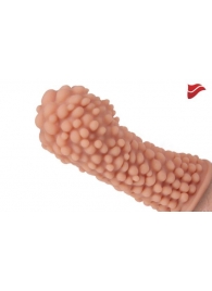 Насадка на фаллос с пузыриками по всей поверхности - 14,7 см. - KOKOS - в Рязани купить с доставкой