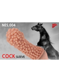 Насадка на фаллос с пузыриками по всей поверхности - 14,7 см. - KOKOS - в Рязани купить с доставкой