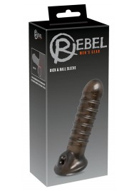 Насадка на пенис Rebel smoke с рёбрышками и отверстием под мошонку - Orion - в Рязани купить с доставкой