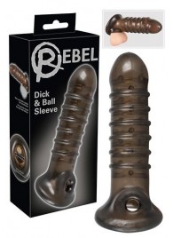 Насадка на пенис Rebel smoke с рёбрышками и отверстием под мошонку - Orion - в Рязани купить с доставкой
