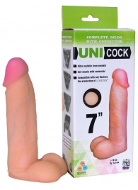 Фаллическая насадка Харнесс UNICOCK 7  - 19 см. - LOVETOY (А-Полимер) - купить с доставкой в Рязани