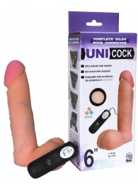 Фаллическая насадка Харнесс UNICOCK 6  с вибрацией - 18 см. - LOVETOY (А-Полимер) - купить с доставкой в Рязани