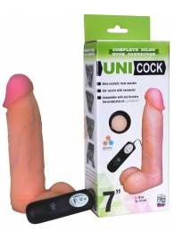 Фаллическая насадка Харнесс UNICOCK 7  с вибрацией - 19 см. - LOVETOY (А-Полимер) - купить с доставкой в Рязани