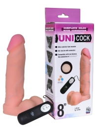 Фаллическая насадка Харнесс UNICOCK 8  с вибрацией - 20 см. - LOVETOY (А-Полимер) - купить с доставкой в Рязани